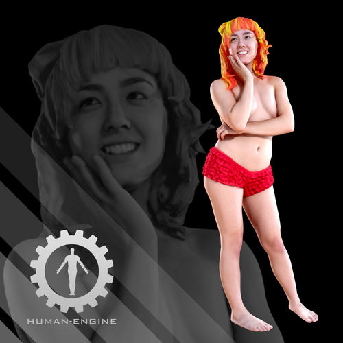 Female Scan - Artistic Reference Pose Cathy 009 Low-poly 3D model