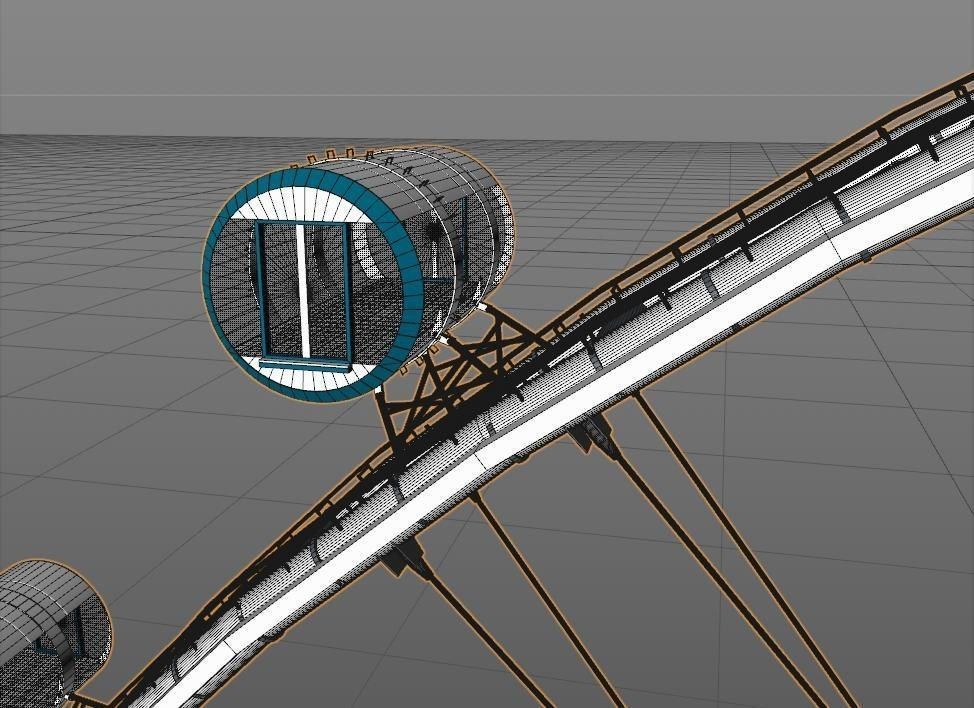 3D Singapore Flyer  Detailed Model  Ferris Wheel model 3D model_5
