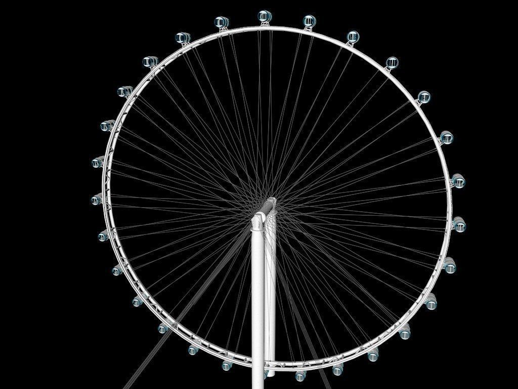 3D Singapore Flyer  Detailed Model  Ferris Wheel model 3D model_3