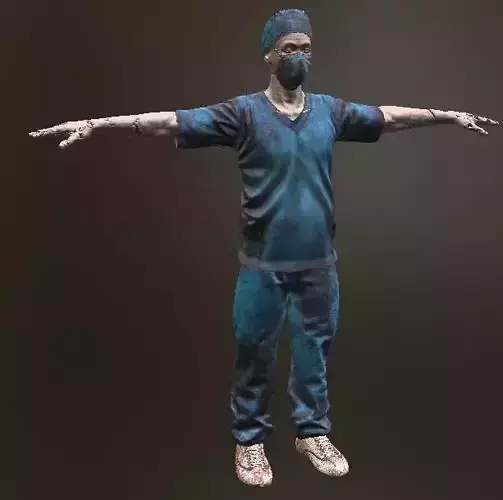 Zombie Medical Low-poly 3D model