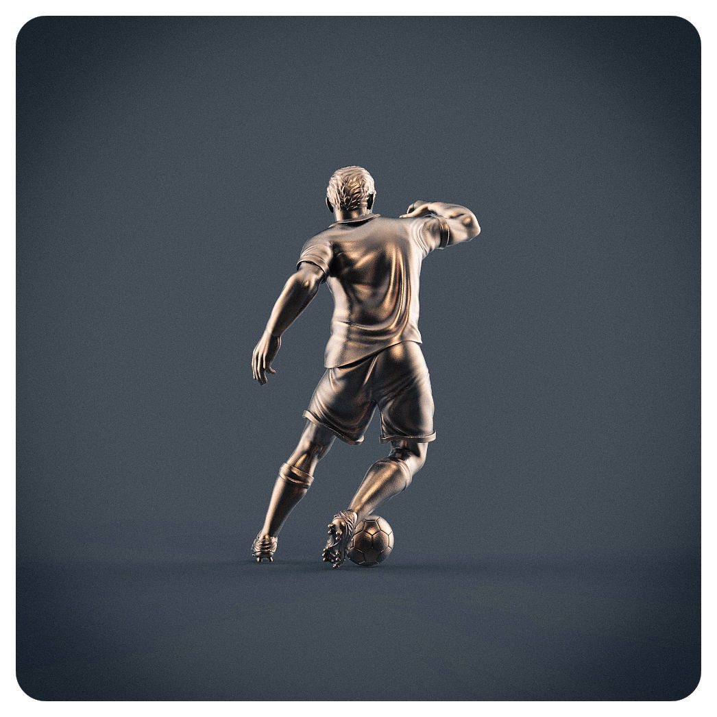 Soccer player 3D print model_1