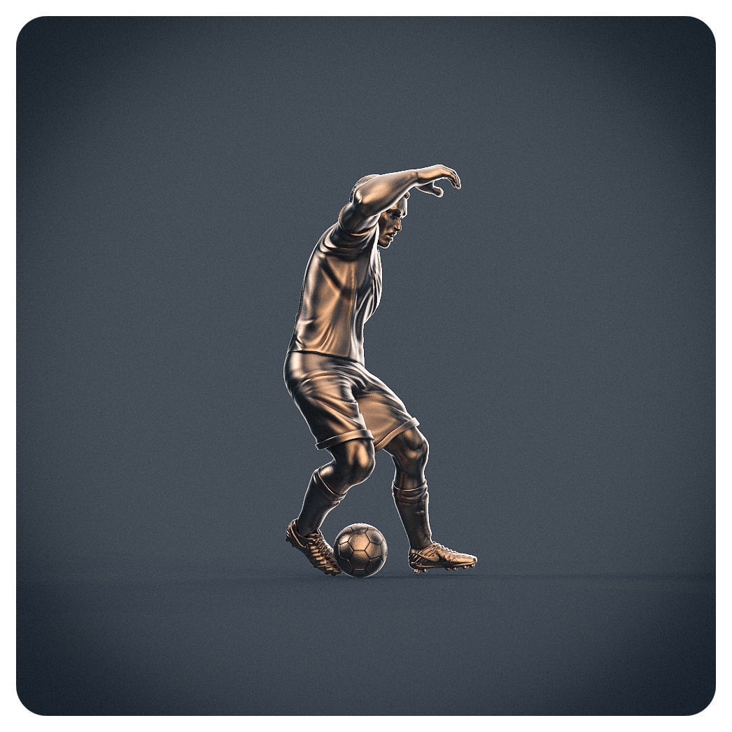 Soccer player 3D print model_2