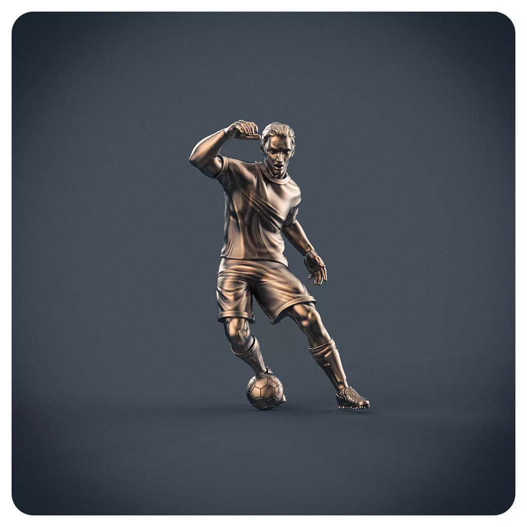 Soccer player 3D print model_0