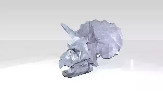 Triceratops Skull Low Poligonal 3D model