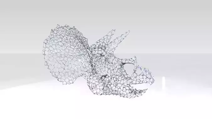 Triceratops Skull Voronoi 3D model Triceratops Skull Voronoi 3D model
