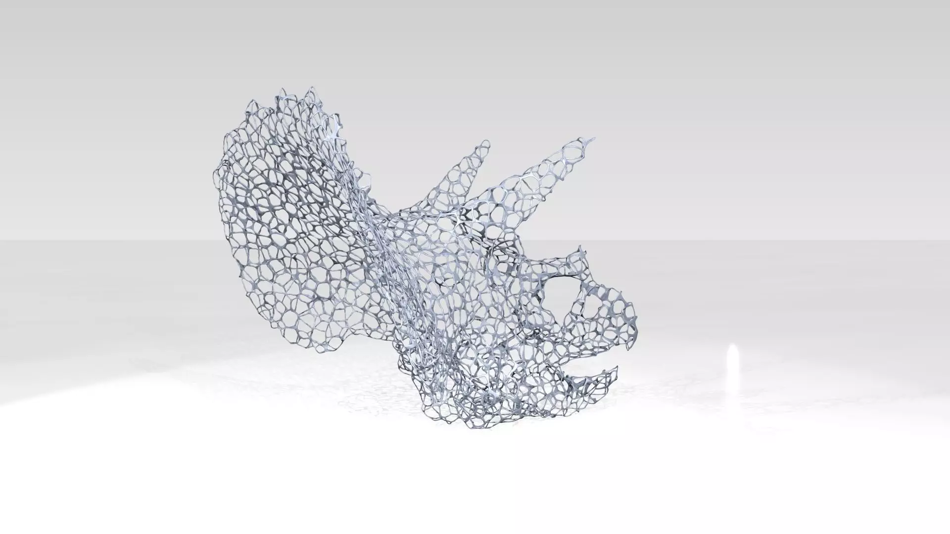 Triceratops Skull Voronoi 3D model_1