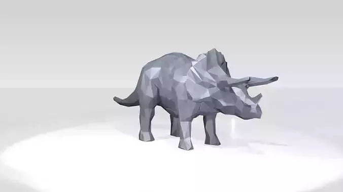 Triceratops Low Poligonal