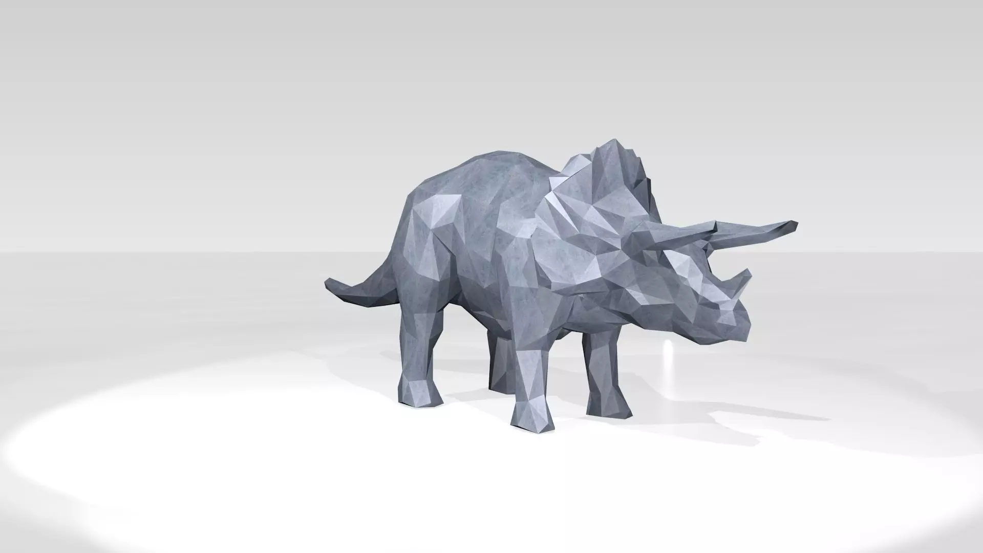 Triceratops Low Poligonal 3D model_1