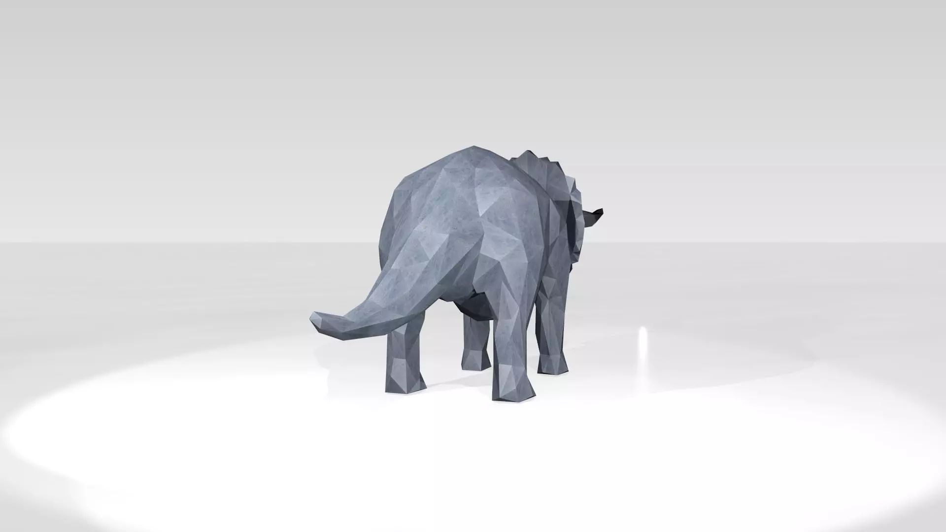 Triceratops Low Poligonal 3D model_3