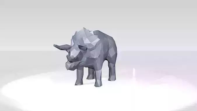 Triceratops Low Poligonal 3D model Triceratops Low Poligonal 3D model