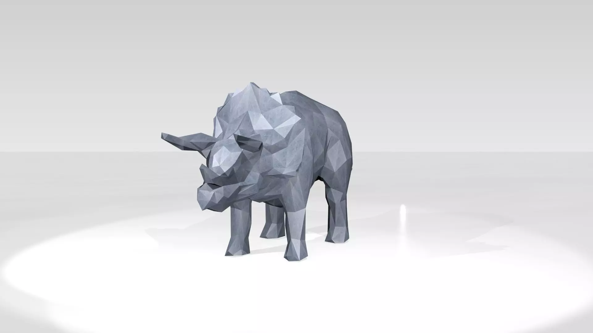 Triceratops Low Poligonal 3D model_0
