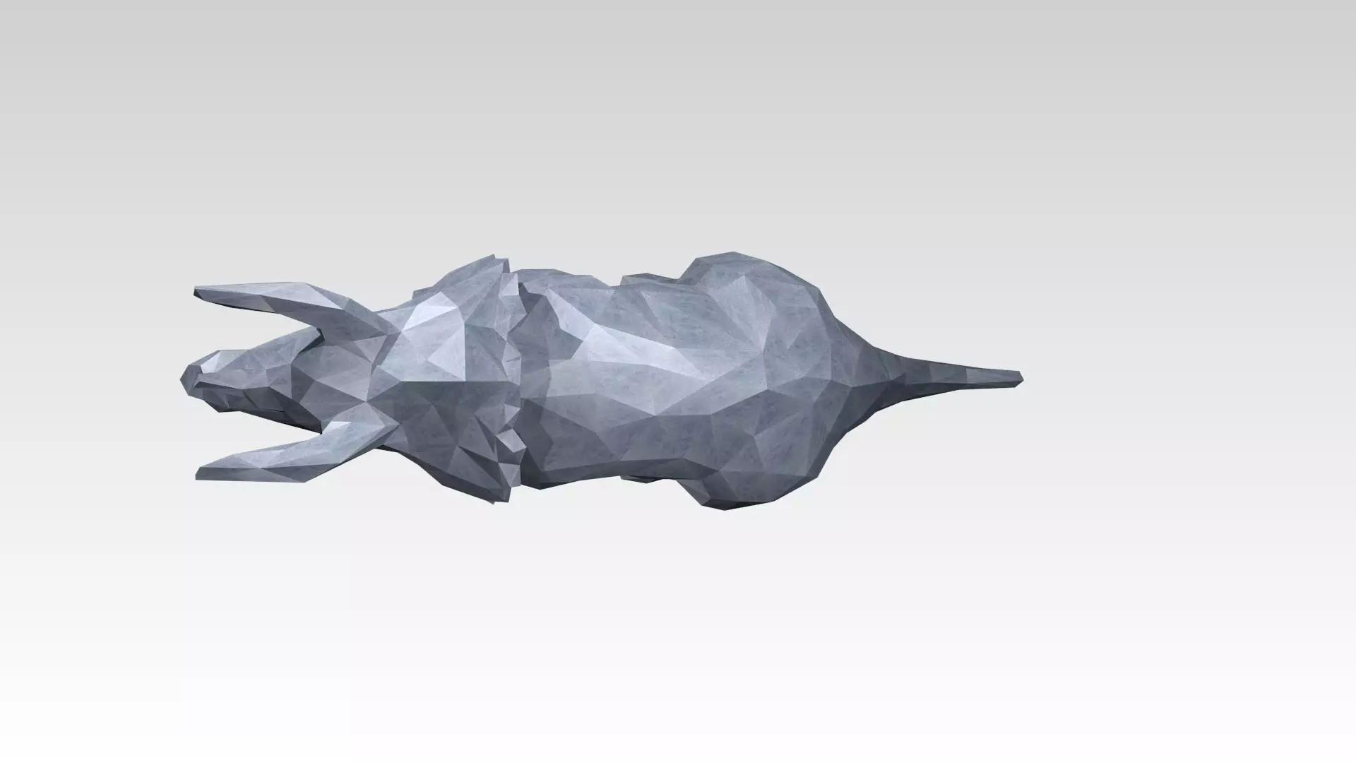 Triceratops Low Poligonal 3D model_5