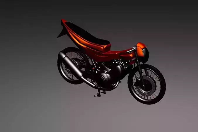 satria fu Low-poly 3D model