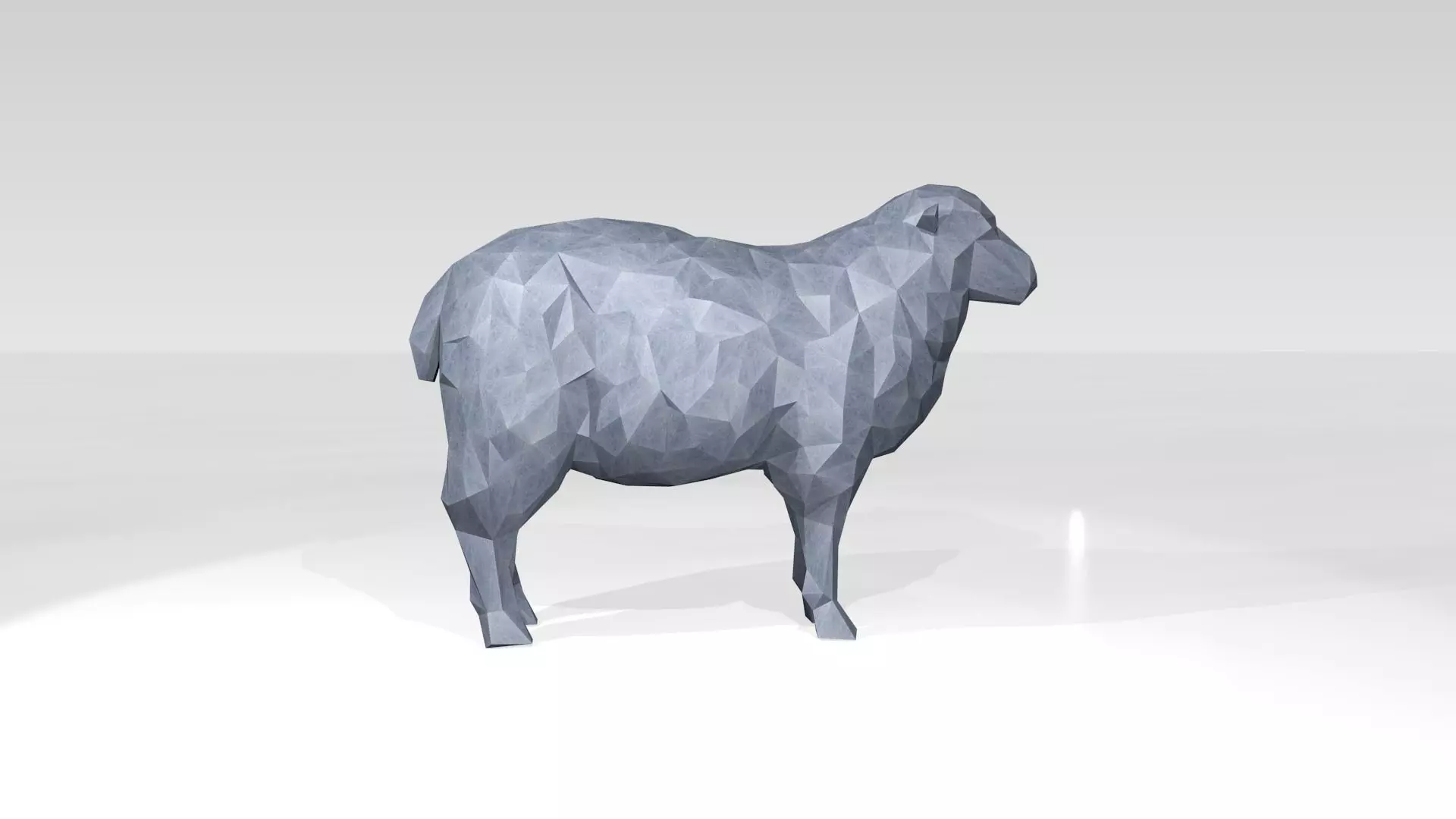 Sheep Low Poligonal 3D model_2