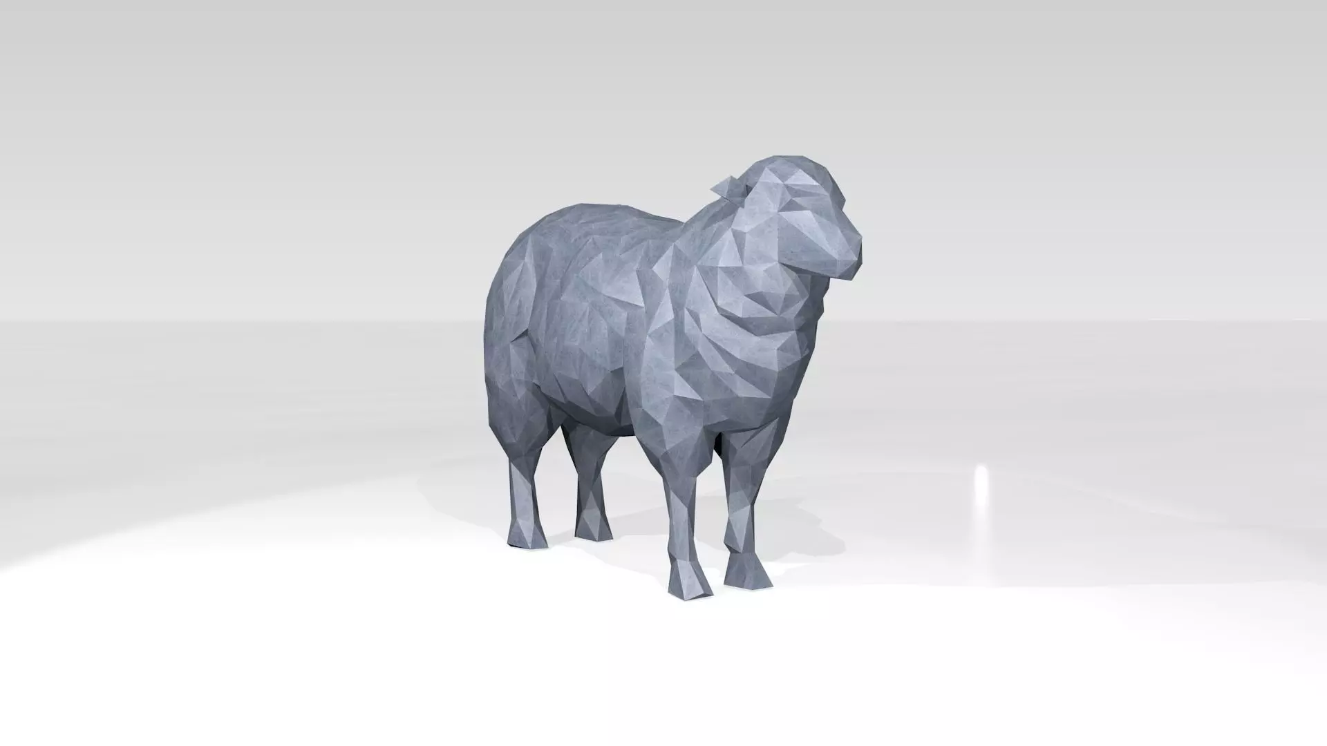 Sheep Low Poligonal 3D model_1