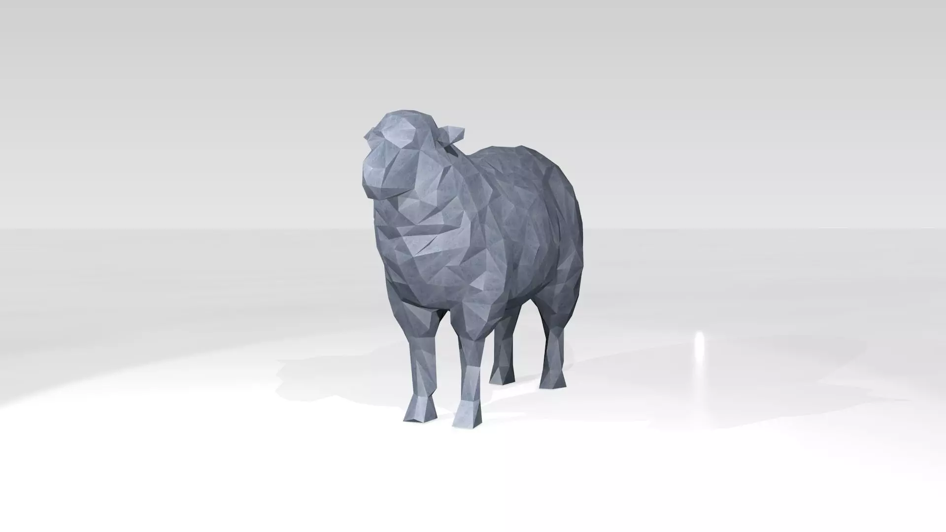 Sheep Low Poligonal 3D model_0