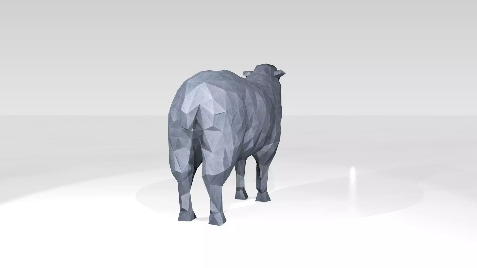 Sheep Low Poligonal 3D model_3