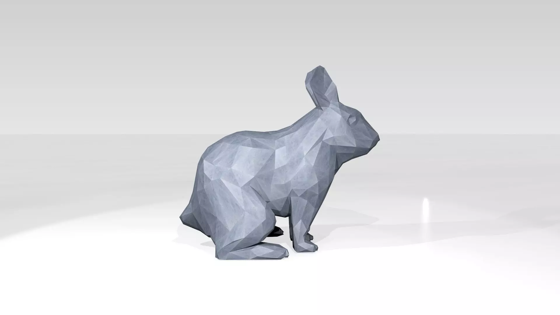Rabbit Low Poligonal 3D model_2