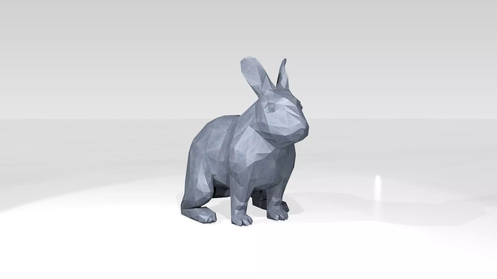 Rabbit Low Poligonal 3D model_1