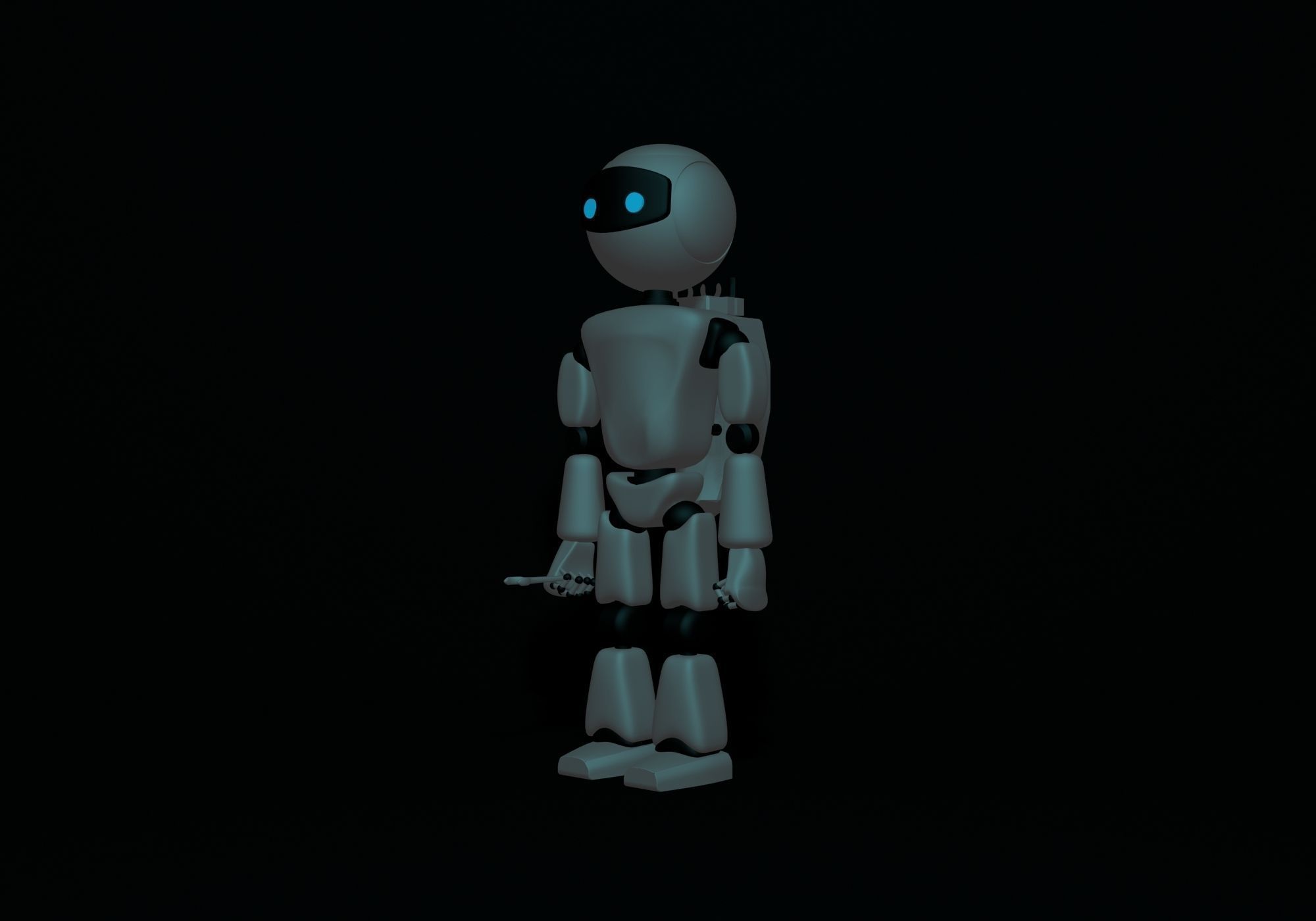robot Low-poly 3D model_3