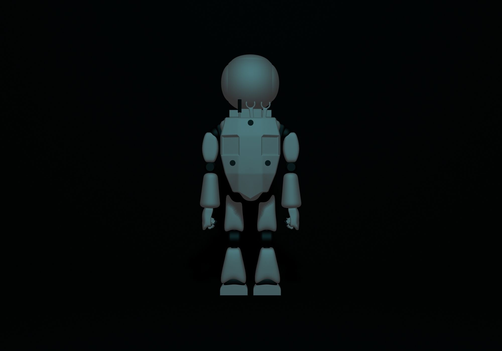 robot Low-poly 3D model_1