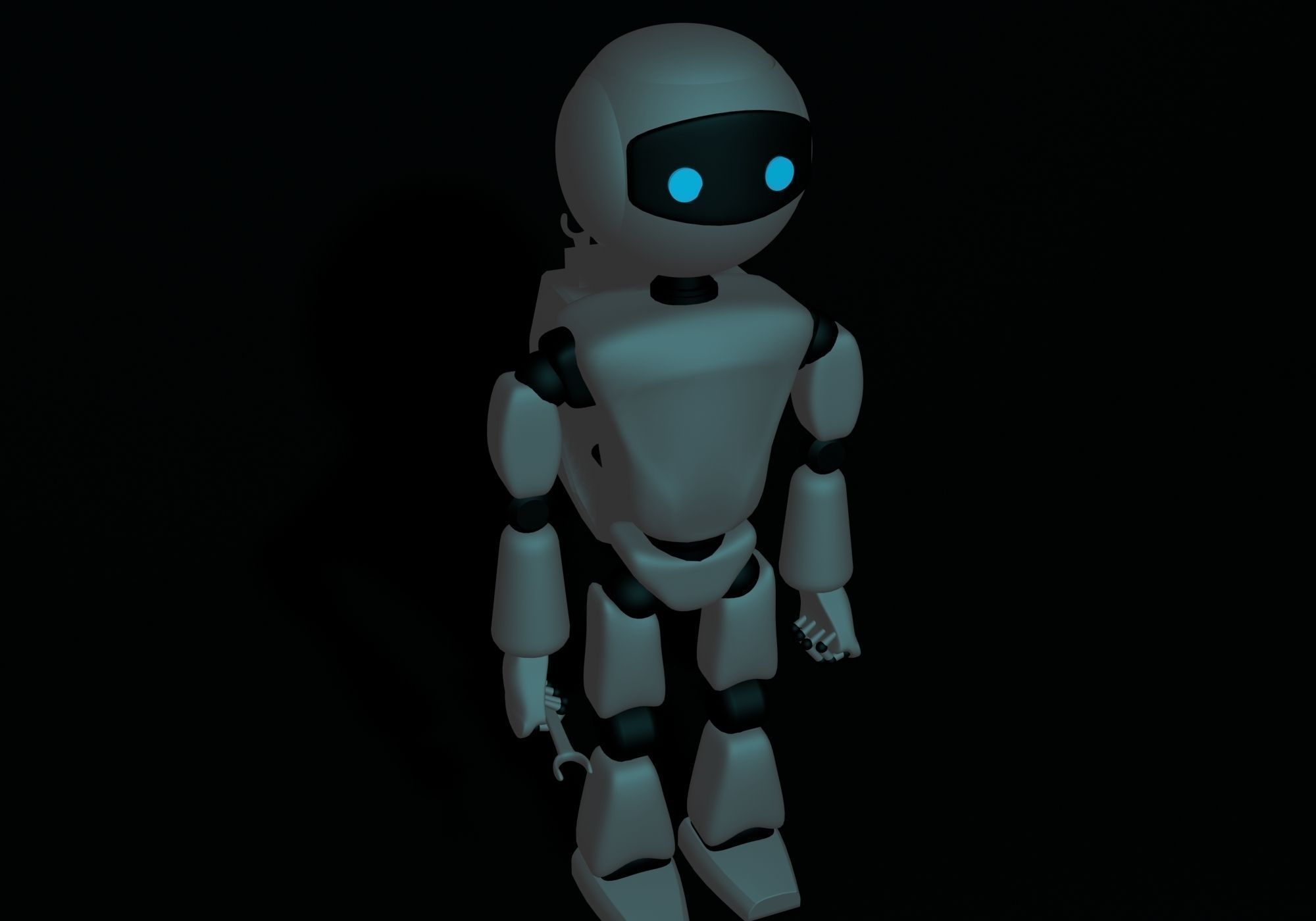 robot Low-poly 3D model_2