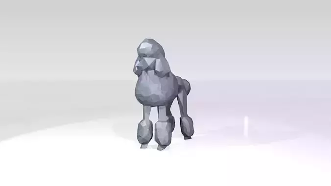 Poodle Low Poligonal 3D model
