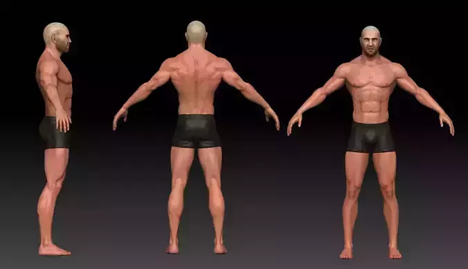 Male Body Low-poly 3D model