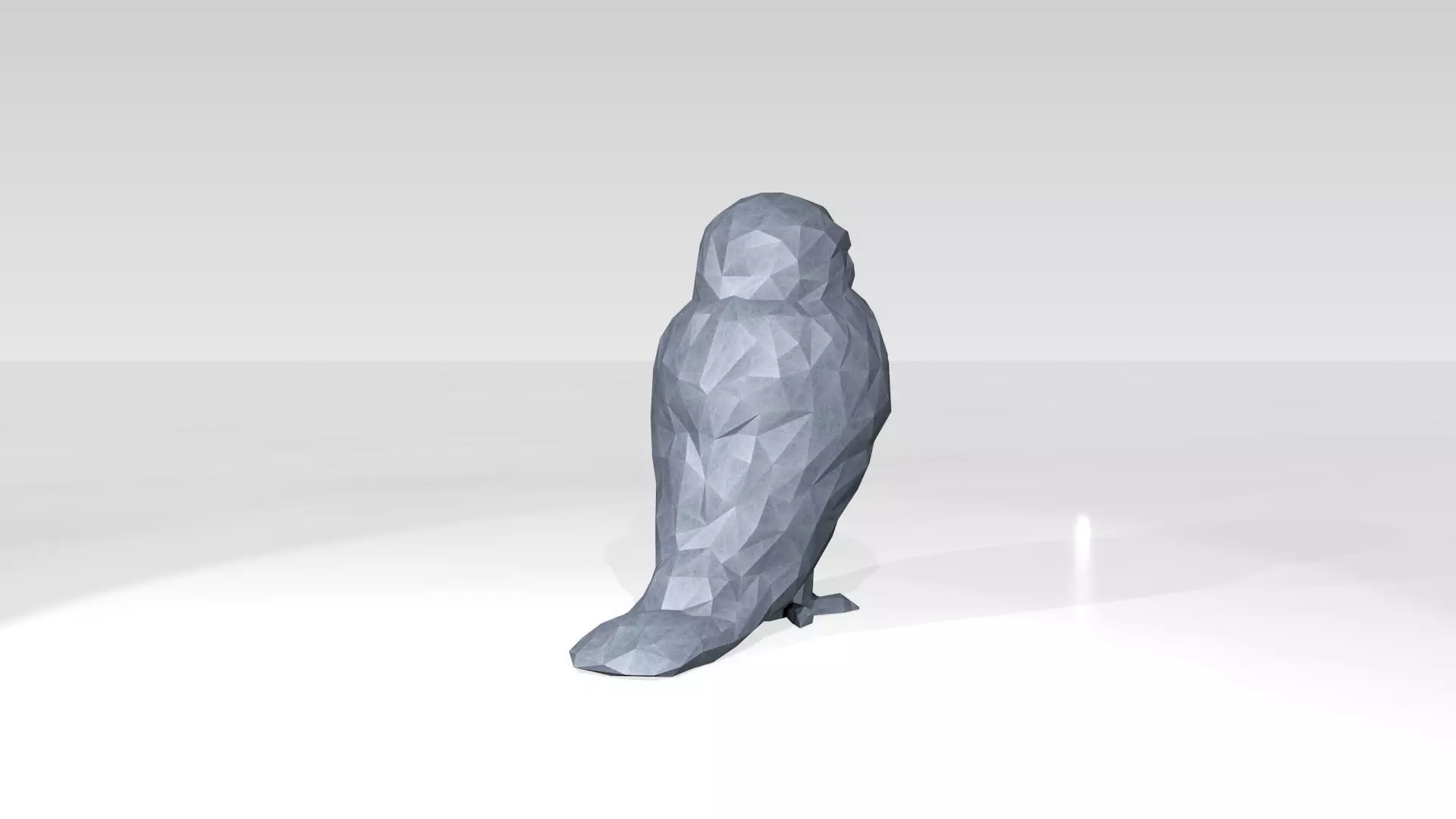 Owl Low Poligonal 3D model_3