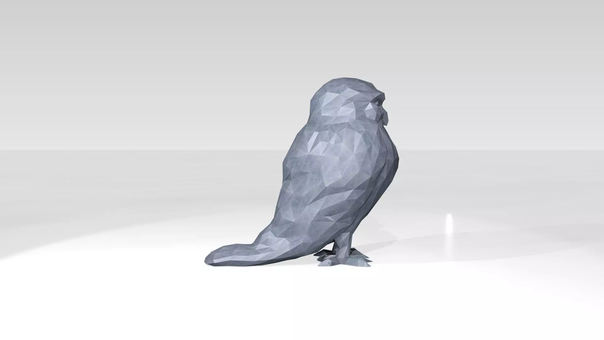 Owl Low Poligonal 3D model_2