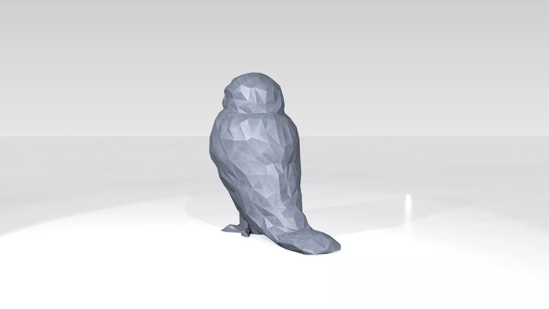 Owl Low Poligonal 3D model_4