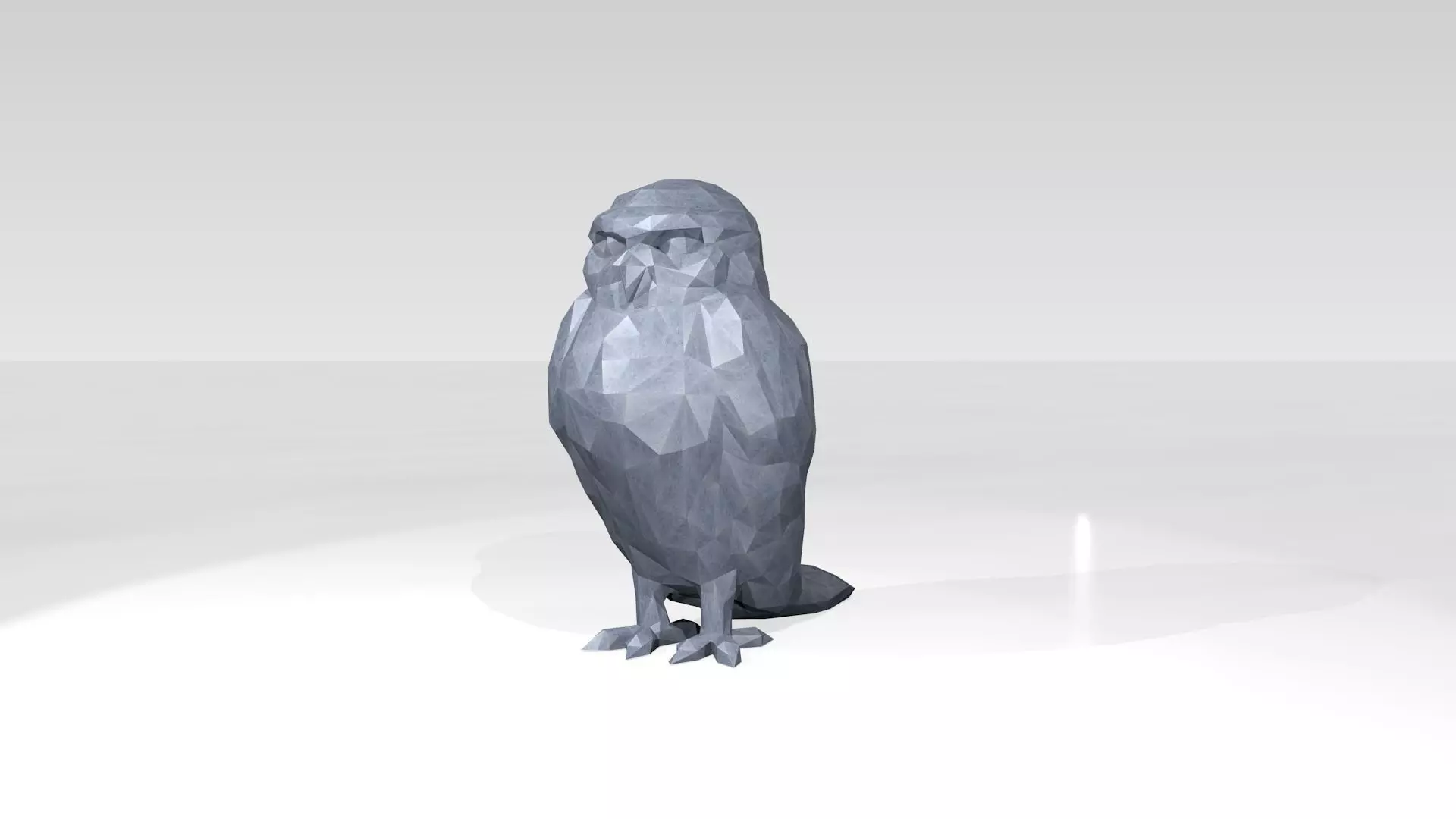 Owl Low Poligonal 3D model_0