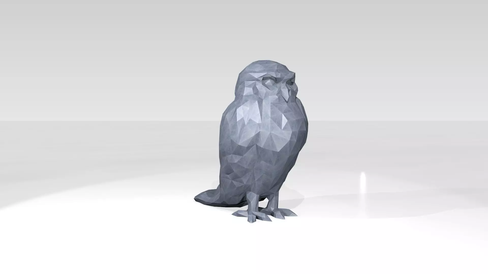 Owl Low Poligonal 3D model_1