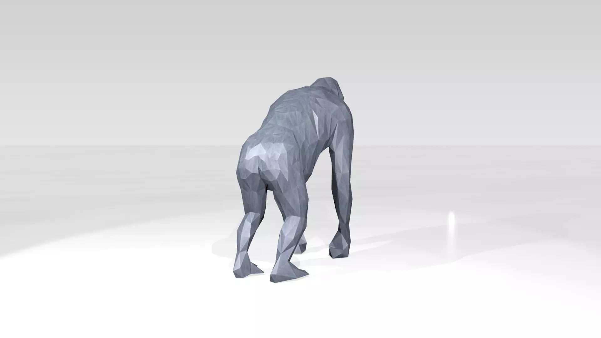 Orangutan Low Poligonal 3D model_3