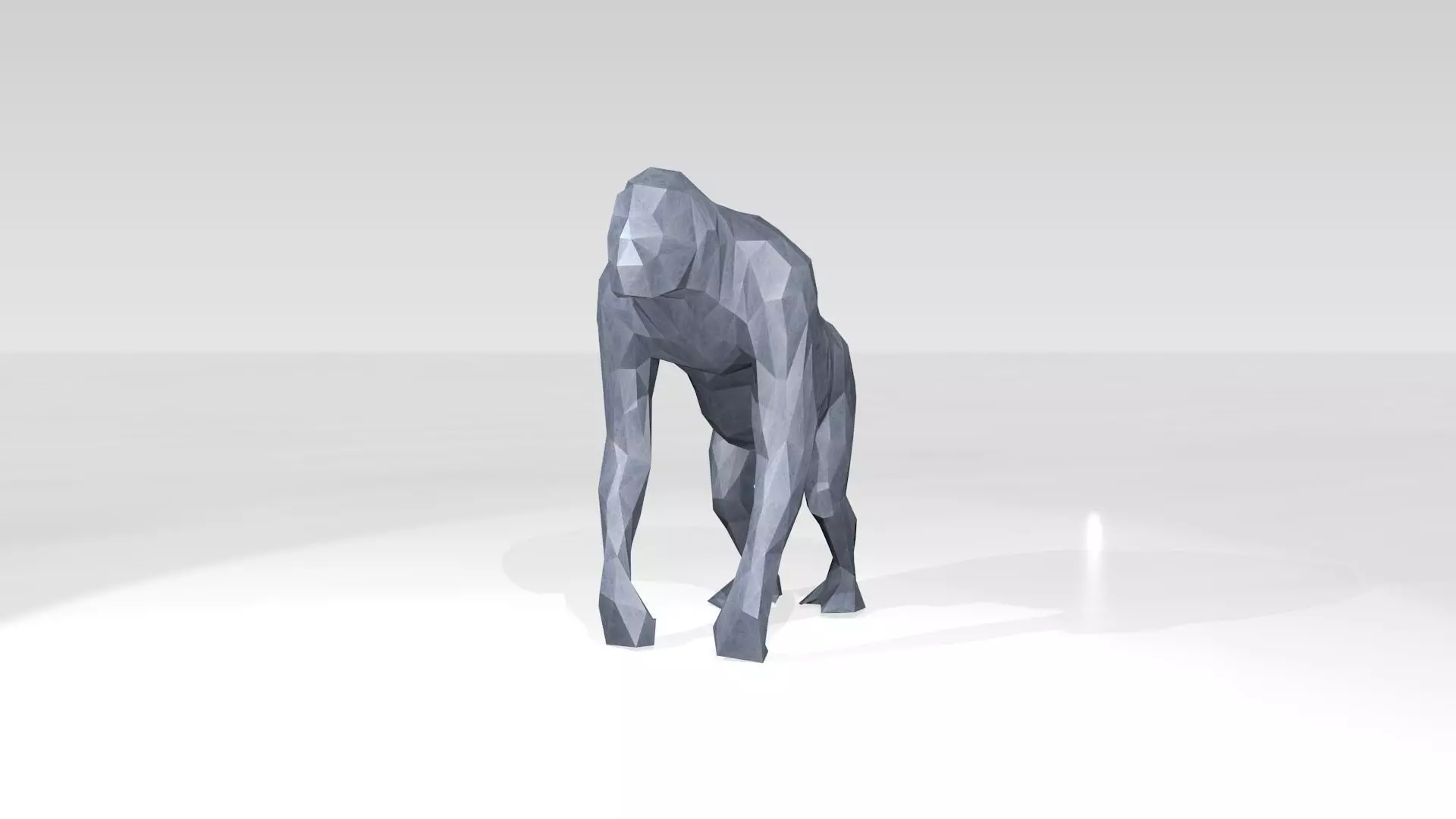 Orangutan Low Poligonal 3D model_0