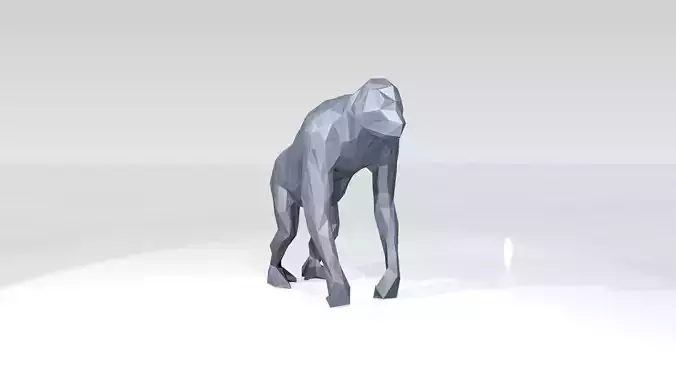 Orangutan Low Poligonal