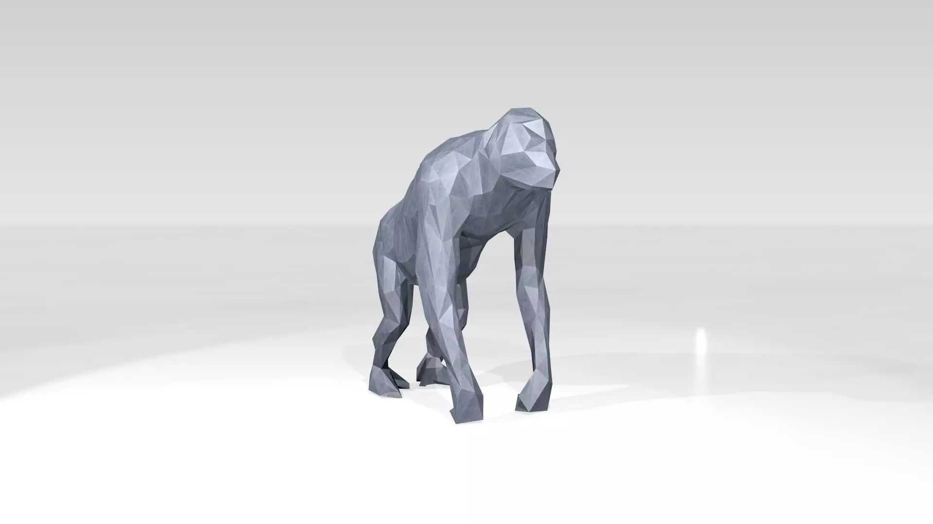 Orangutan Low Poligonal 3D model_1