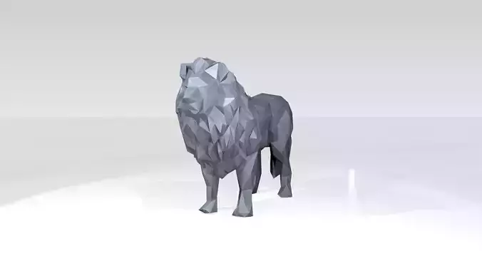 Lion Low Poligonal