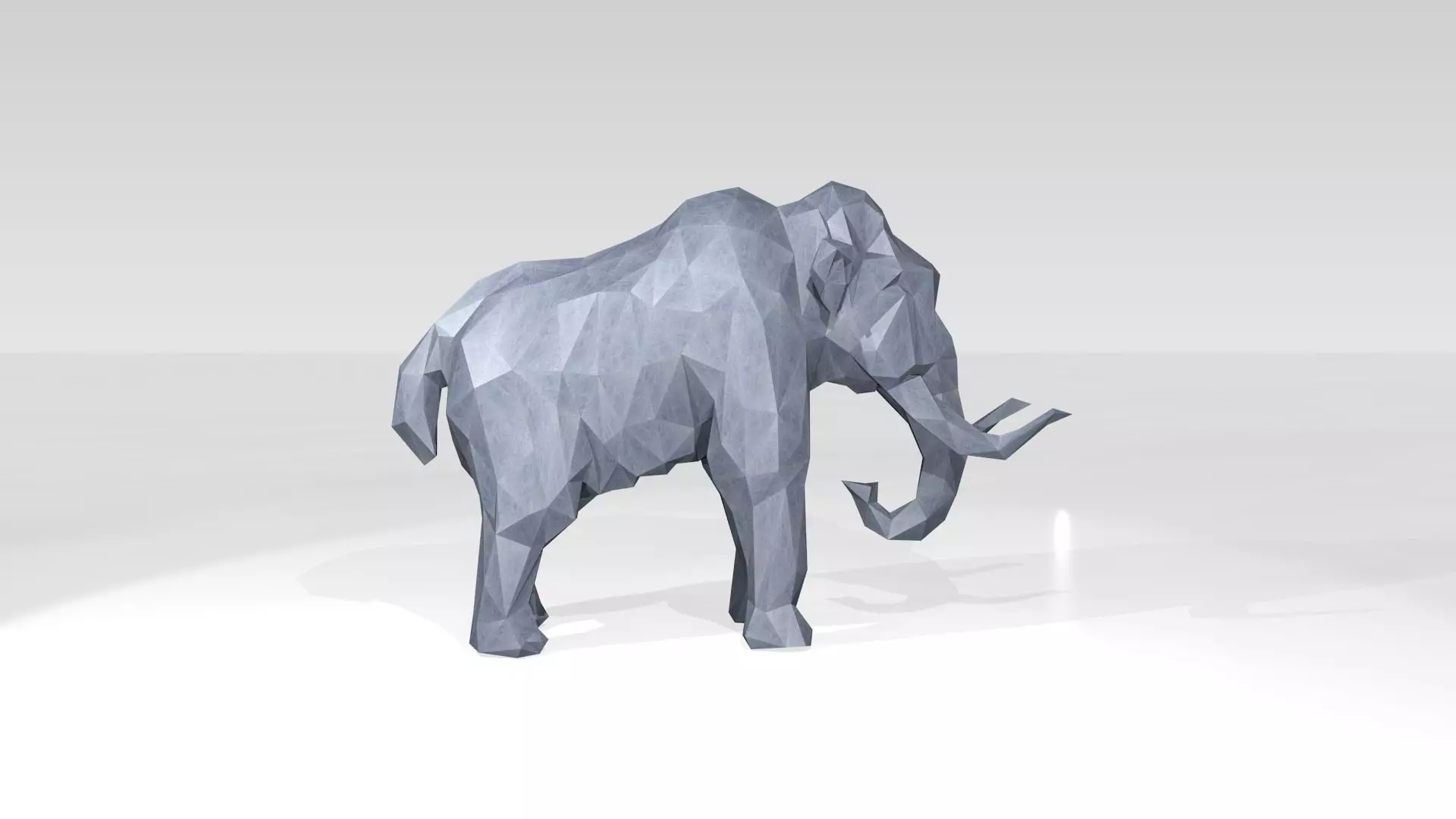 Mammoth Low Poligonal 3D model_2