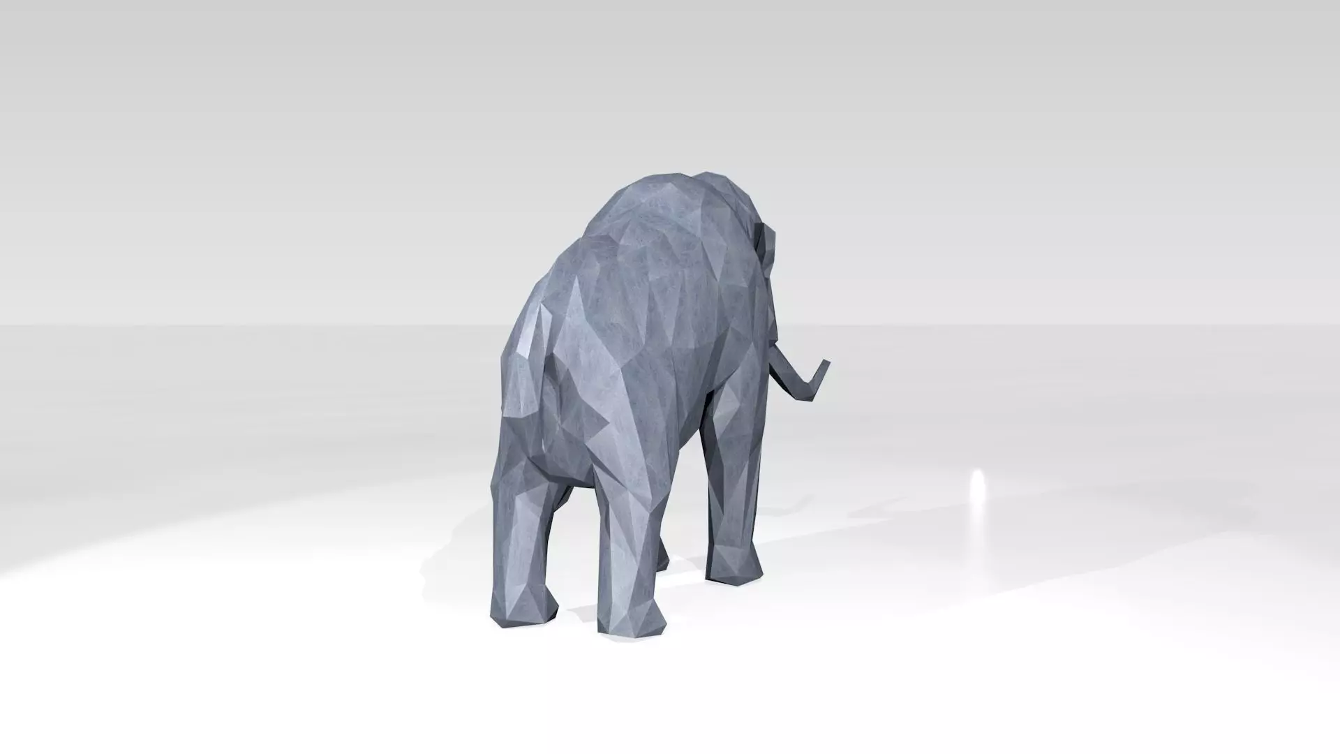 Mammoth Low Poligonal 3D model_3