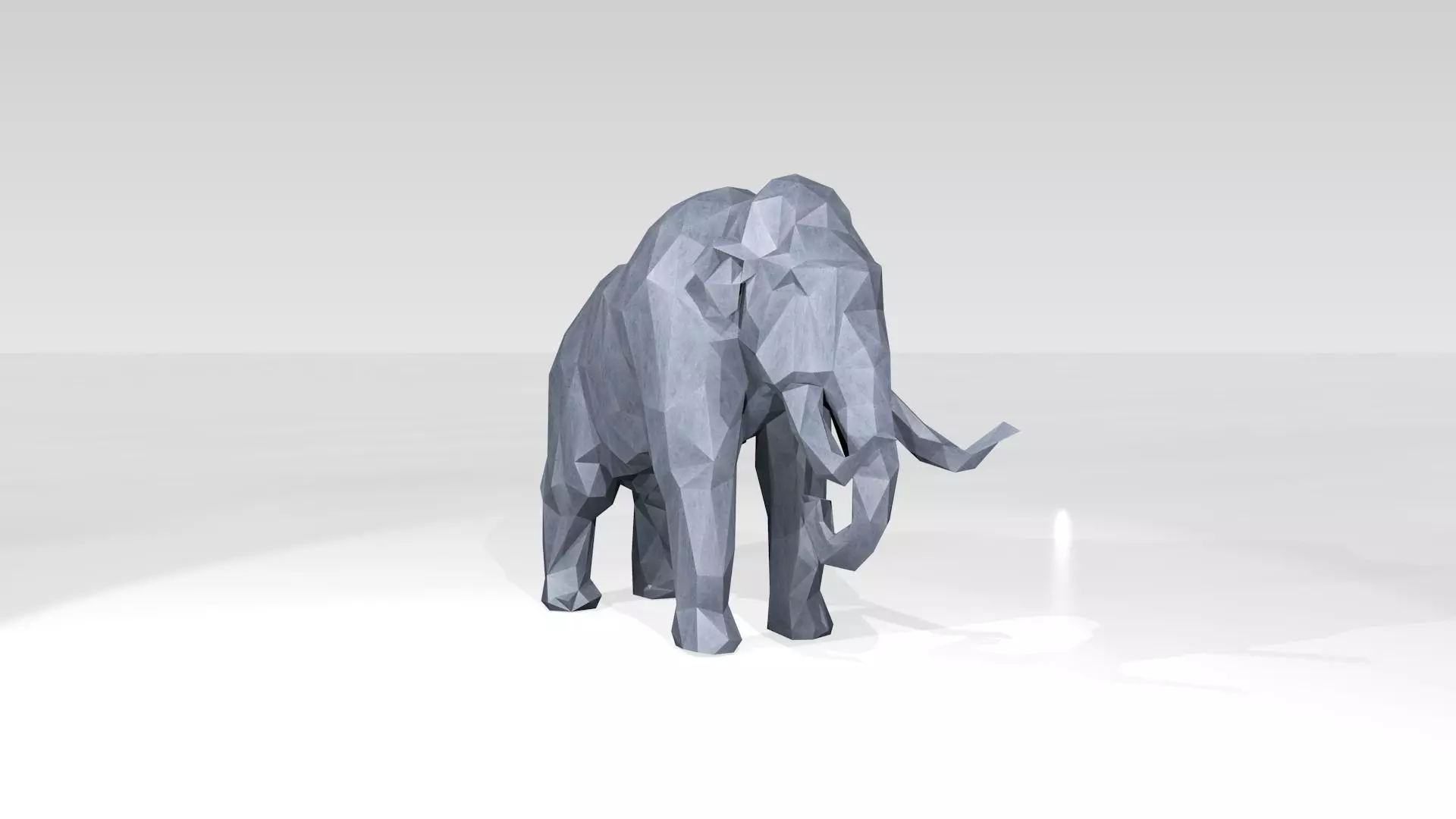 Mammoth Low Poligonal 3D model_1