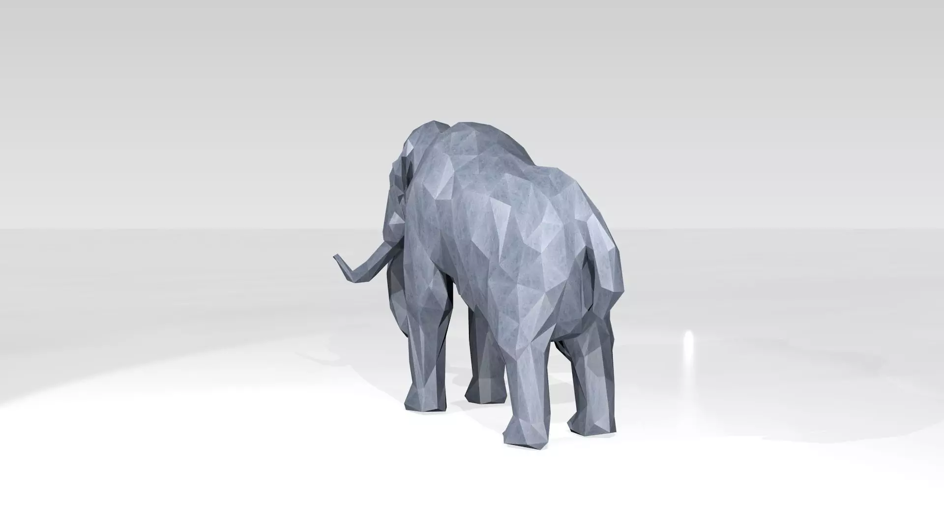 Mammoth Low Poligonal 3D model_4