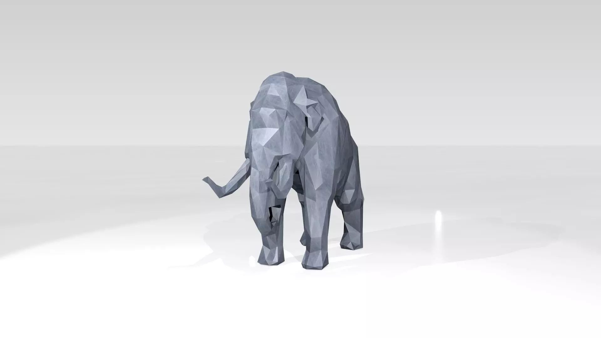 Mammoth Low Poligonal 3D model_0