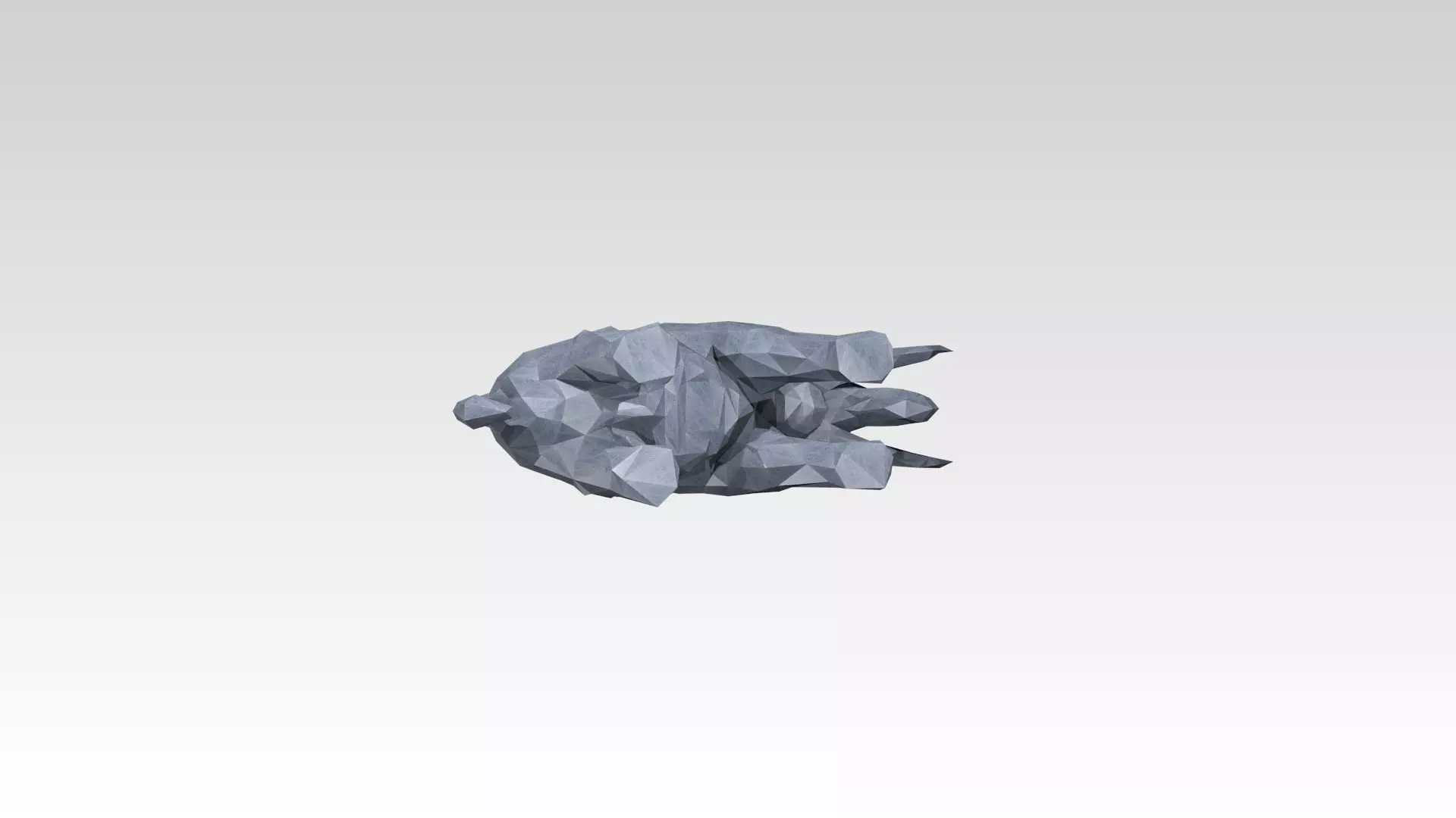 Mammoth Low Poligonal 3D model_6