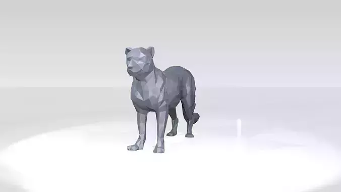 Leopard Low Poligonal 3D model