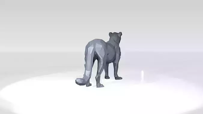 Leopard Low Poligonal