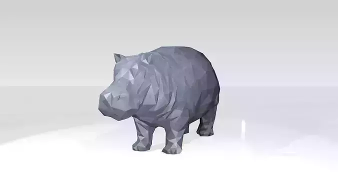 Hippo Low Poligonal 3D model