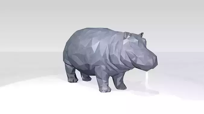 Hippo Low Poligonal