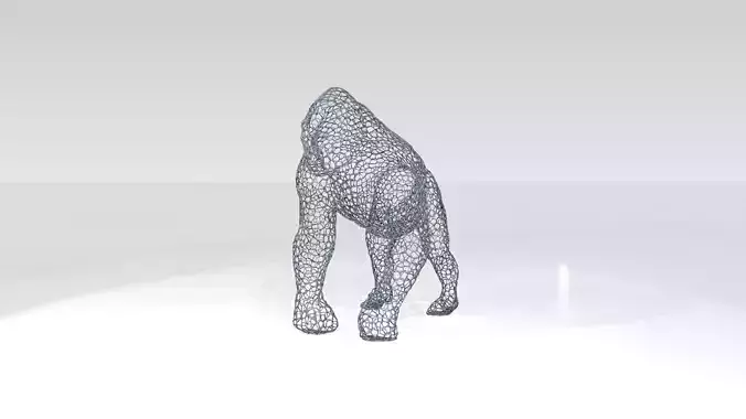 Gorilla Voronoi 3D model