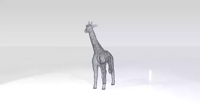 Giraffe Voronoi 3D model